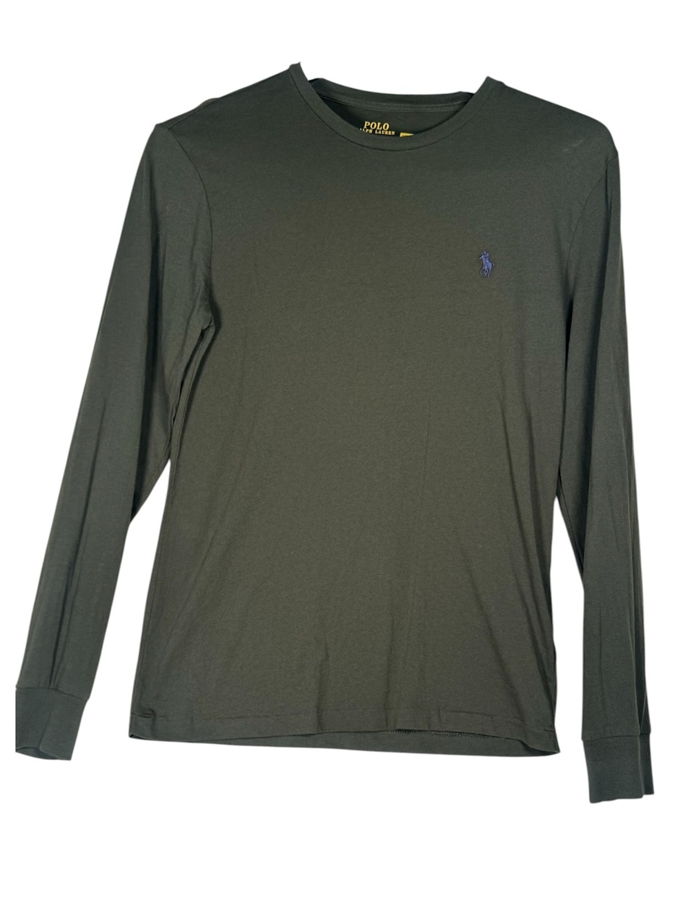 Men’s Polo Ralph Lauren Long Sleeve Shirt Small Olive Green Pony Logo - Picture 2 of 4
